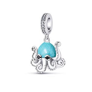 Berloque pendente Polvo azul briha escuro eternal joias