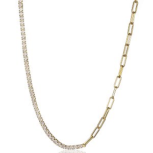 Colar riviera Corrente cartier banho ouro 18k hipoalérgico
