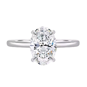 Anel solitario oval moissanite 8x10mm 3ct Prata 925 Eternal