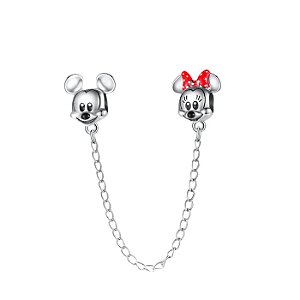 Trava de segurança Mickey e Minnie Prata Eternal Joias