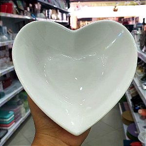 Bowl de Coração Branco 16,7x15x5,1cm