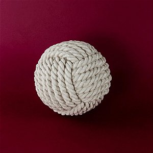 Bola Decorativa Corda Poliresina 14cm