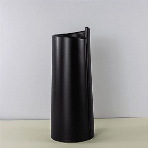 Vaso Folder Preto Cerâmica 11x32,5cm