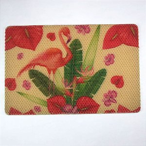 Tapete Vinílico Capacho 3D Flamingo