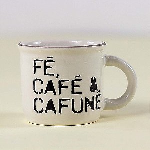 Caneca 60ml Coffee / Tea - Fé, Café & Cafuné