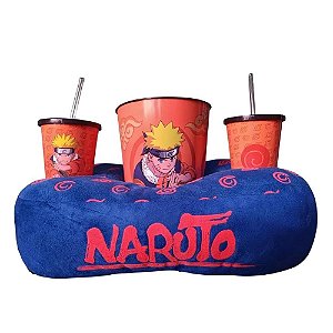 Kit Cinema com Almofada, Balde e Copos Naruto