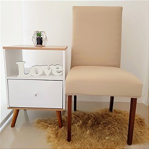 CAPA PARA CADEIRA BEGE  ELEGANCY - TAMANHO UNIVERSAL AJUSTÁVEL