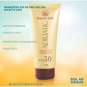 Adriatic Protetor Solar E Hidratante 120g Nawts Life