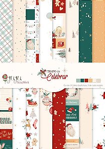 Bloco de folhas A4 - Juju Scrapbook - Coleção Tempo de Celebrar