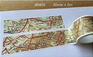 Washi tape Vintage - Mapa Manchester