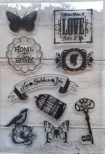 Carimbo de silicone Home Sweet Home