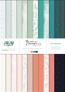 Bloco de folhas A4 - Juju Scrapbook - Coleção Nosso Encanto