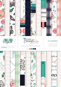 Bloco de folhas A5 - Juju Scrapbook - Coleção Nosso Encanto