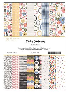 Bloco de folhas A4 - My Memories Crafts - Coleção Minhas Celebrações