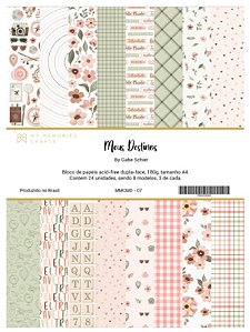 Bloco de folhas A4 - My Memories Crafts - Coleção Meus Destinos