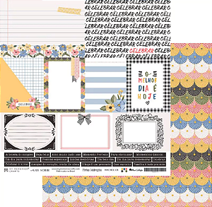 Papel Scrapbook 03 - My Memories Crafts - Coleção Minhas Celebrações