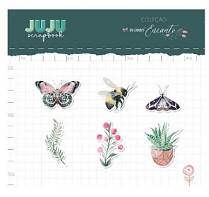 Enfeites em Acrílico "Vasinho de Planta" - Juju Scrapbook - Coleção Nosso Encanto