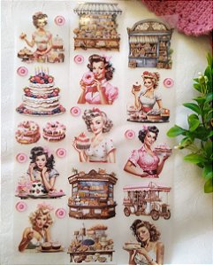 LOOP Pet Tape Papel Retrô - Pin Up 1