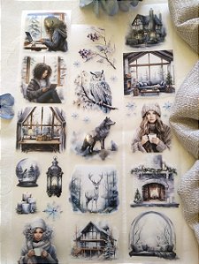 LOOP Pet Tape Papel Retrô - Inverno 1