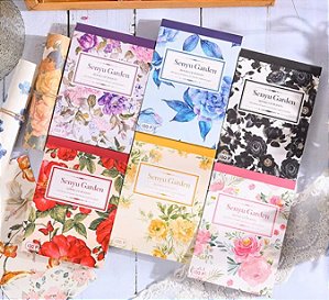 Bloco de Papéis Florais Senyu Garden 100 folhas - Diversas Cores