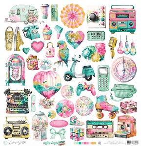 Papel Scrapbook 01 - Carina Sartor - Coleção Mix Tape