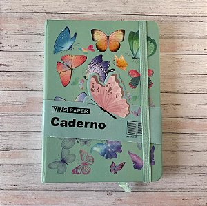 Caderno A6 Capa Dura Borboletas - Com Pauta