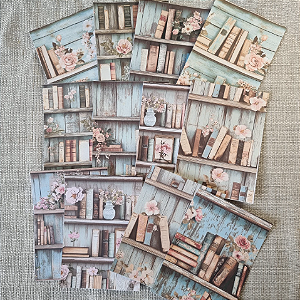 Papéis Estampados A6 Papel Retrô 12pçs - Livros na Estante