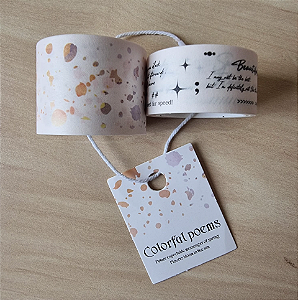 Duo Washi Escritas e Manchas - Colorful Poems
