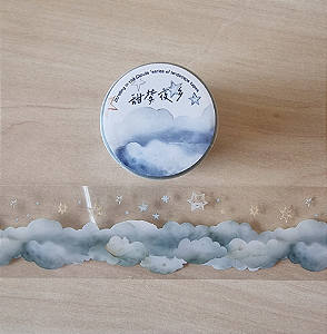 PET Tape Nuvens e Estrelas