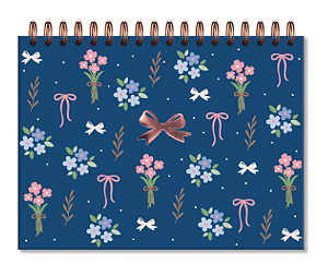 Caderno de Folhas Pretas Coleção Laços e Afetos by Sof - Fina Ideia