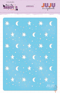Stencil ''Luar'' Coleção Hora dos Arrepios Juju Scrapbook