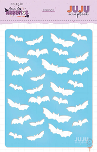 Stencil ''Morcegos'' Coleção Hora dos Arrepios Juju Scrapbook