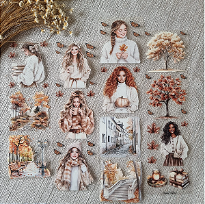 LOOP de PET Tape Cristal Destacável Calmaria de Outono 1 Papel Retrô