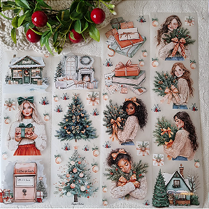 LOOP Pet Tape Papel Retrô - Natal Iluminado 1