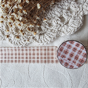 Washi Tape Papel Retrô - Outono Xadrez