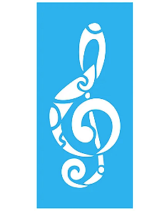 Stencil Tamako 7x15cm Nota Musical (8052)