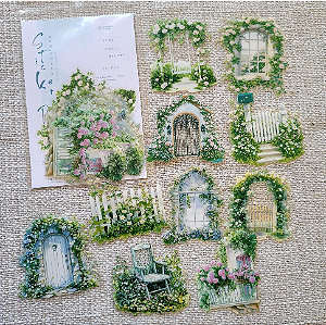 Adesivos PET Flores e Janelas