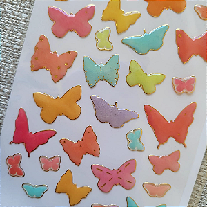 Adesivos de Puff (Alto Relevo) - Borboletas