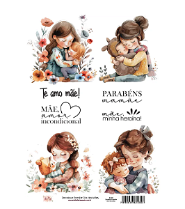 Adesivos de Transferência Arte Fácil - Dia das Mães
