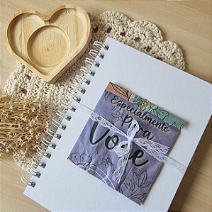 Caderno para Colagem tamanho A5 Papel Retrô