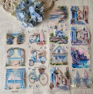 LOOP Pet Tape Papel Retrô Cristal Destacável - Dias de Verão 2