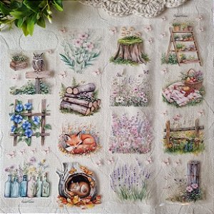 LOOP Pet Tape Papel Retrô Cristal Destacável - Primavera no Campo 3