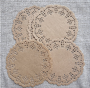 Papel Rendado Doily Kraft