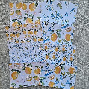Papéis Estampados A5 Papel Retrô 8pçs - La Dolce Vita