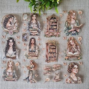 LOOP de PET Tape Cristal Destacável Papel Retrô - Amor por Livros 1