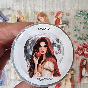 PET Tape Cristal Destacável Lacrada Papel Retrô - Encanto