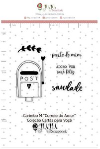 Kit de Carimbos "Correio do Amor" - Juju Scrapbook - Coleção Cartas para Você