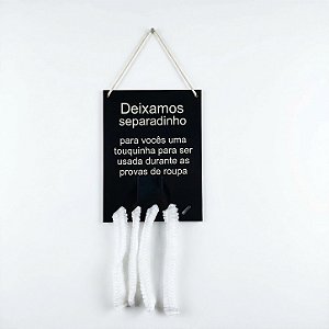 Suporte de touca para provadores de roupas