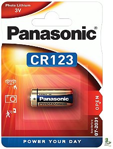 Bateria Panasonic CR123A 3v Photo Lithium