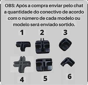 CONECTIVOS PARA TELA E BALCÃO DE VIDRO